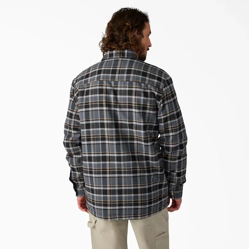 Water Repellent Fleece-Lined Flannel Shirt Jacket Water Repellent Fleece-Lined Flannel Shirt Jacket