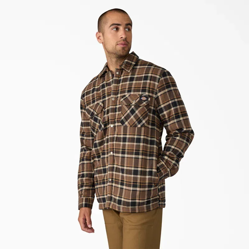 Water Repellent Fleece-Lined Flannel Shirt Jacket Water Repellent Fleece-Lined Flannel Shirt Jacket