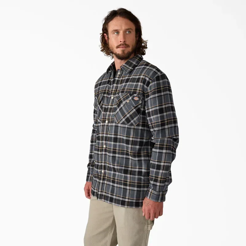 Water Repellent Fleece-Lined Flannel Shirt Jacket Water Repellent Fleece-Lined Flannel Shirt Jacket
