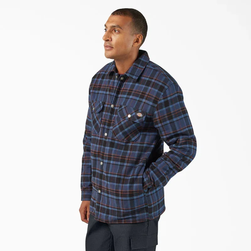 Water Repellent Fleece-Lined Flannel Shirt Jacket Water Repellent Fleece-Lined Flannel Shirt Jacket