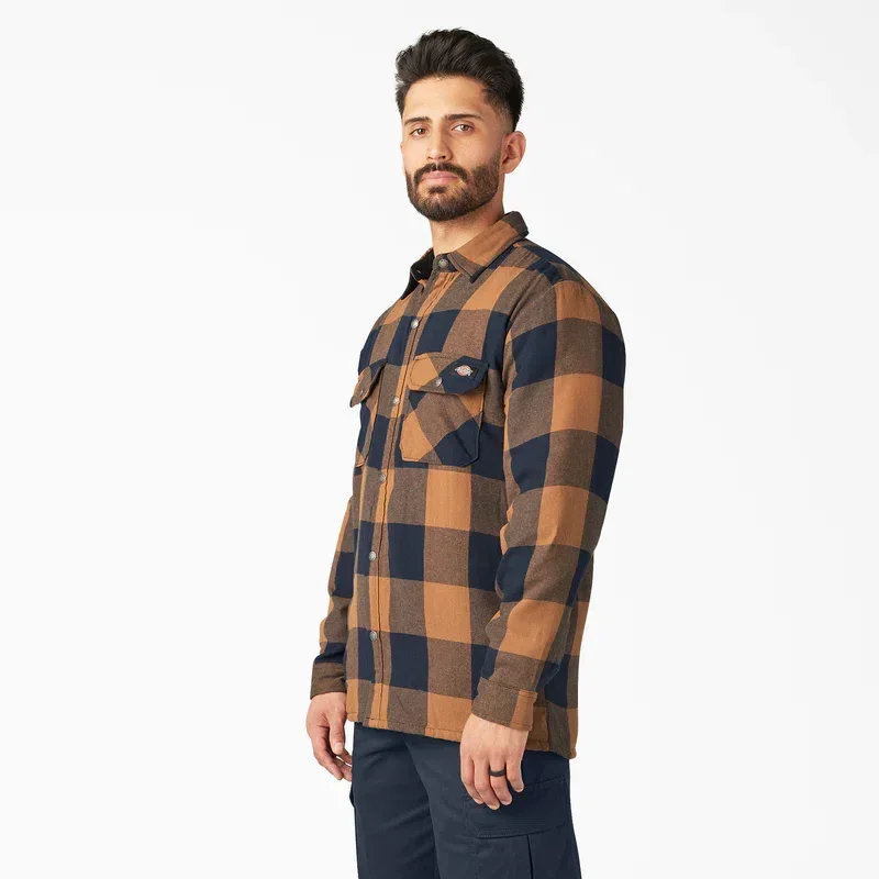 Water Repellent Fleece-Lined Flannel Shirt Jacket Water Repellent Fleece-Lined Flannel Shirt Jacket
