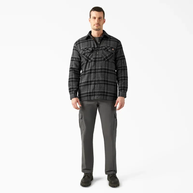 Water Repellent Fleece-Lined Flannel Shirt Jacket Water Repellent Fleece-Lined Flannel Shirt Jacket