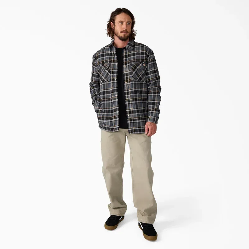 Water Repellent Fleece-Lined Flannel Shirt Jacket Water Repellent Fleece-Lined Flannel Shirt Jacket