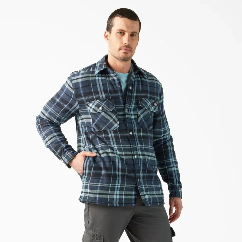 Water Repellent Fleece-Lined Flannel Shirt Jacket Water Repellent Fleece-Lined Flannel Shirt Jacket