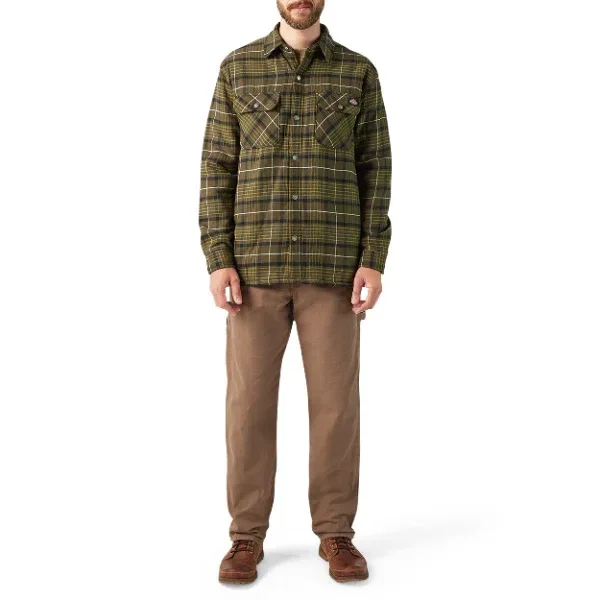 Water Repellent Fleece-Lined Flannel Shirt Jacket Water Repellent Fleece-Lined Flannel Shirt Jacket
