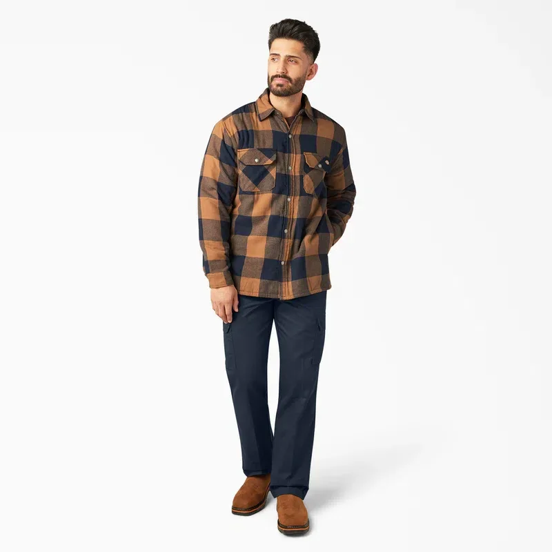 Water Repellent Fleece-Lined Flannel Shirt Jacket Water Repellent Fleece-Lined Flannel Shirt Jacket