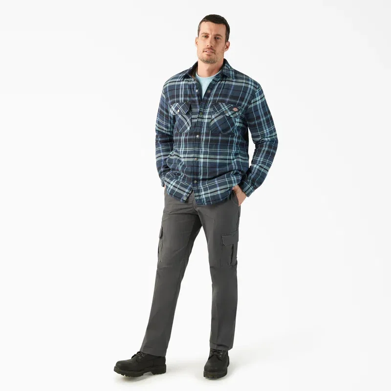 Water Repellent Fleece-Lined Flannel Shirt Jacket Water Repellent Fleece-Lined Flannel Shirt Jacket