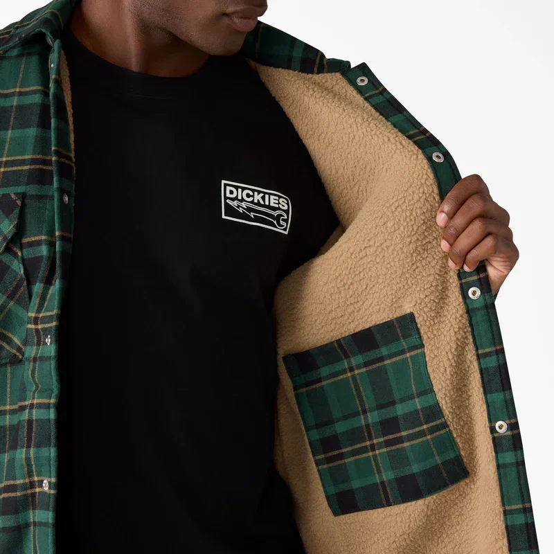 Water Repellent Fleece-Lined Flannel Shirt Jacket Water Repellent Fleece-Lined Flannel Shirt Jacket
