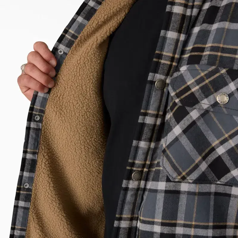 Water Repellent Fleece-Lined Flannel Shirt Jacket Water Repellent Fleece-Lined Flannel Shirt Jacket