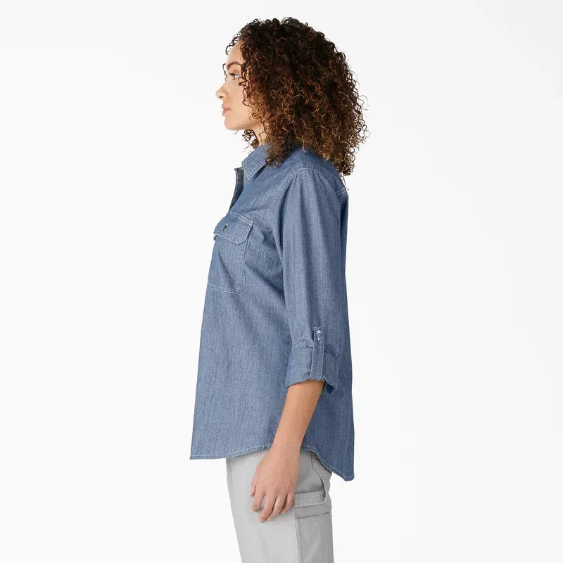 Women’s Chambray Roll-Tab Work Shirt Women’s Chambray Roll-Tab Work Shirt