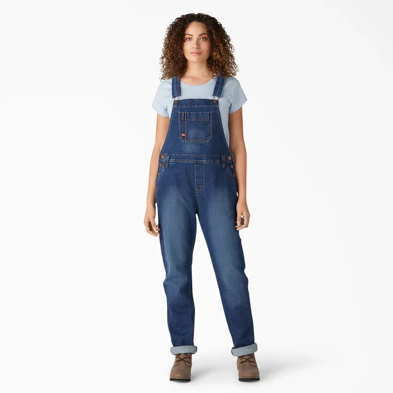 Women’s Denim Boyfriend Fit Bib Overalls Women’s Denim Boyfriend Fit Bib Overalls