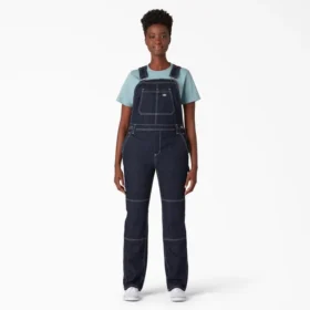 Women’s Denim Double Knee Bib Overalls