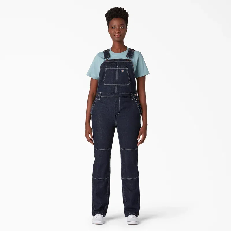 Women’s Denim Double Knee Bib Overalls Women’s Denim Double Knee Bib Overalls
