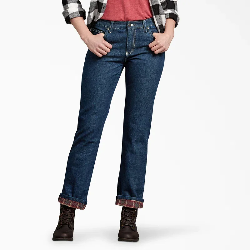 Women’s Denim Flannel Lined Relaxed Fit Jeans Women’s Denim Flannel Lined Relaxed Fit Jeans
