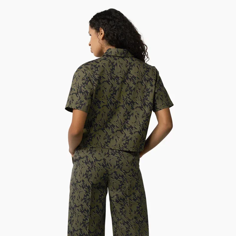 Women’s Drewsey Camo Cropped Work Shirt Women’s Drewsey Camo Cropped Work Shirt