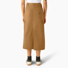 Women’s Duck Canvas Cargo Midi Skirt