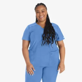 Women’s Eds Essentials Mock Wrap Scrub Top
