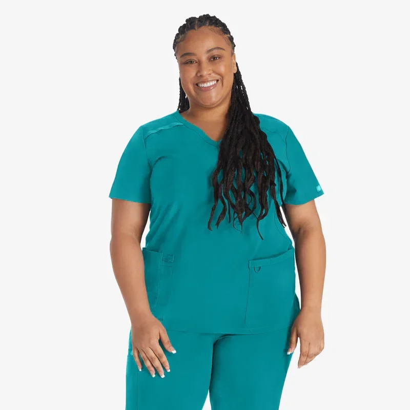 Women’s Eds Essentials Mock Wrap Scrub Top Women’s Eds Essentials Mock Wrap Scrub Top