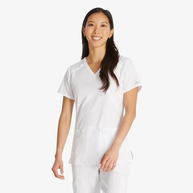 Women’s Eds Essentials Mock Wrap Scrub Top Women’s Eds Essentials Mock Wrap Scrub Top