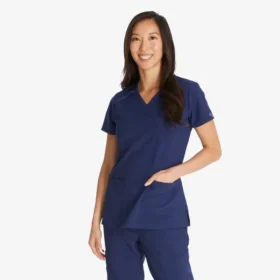 Women’s Eds Essentials Mock Wrap Scrub Top