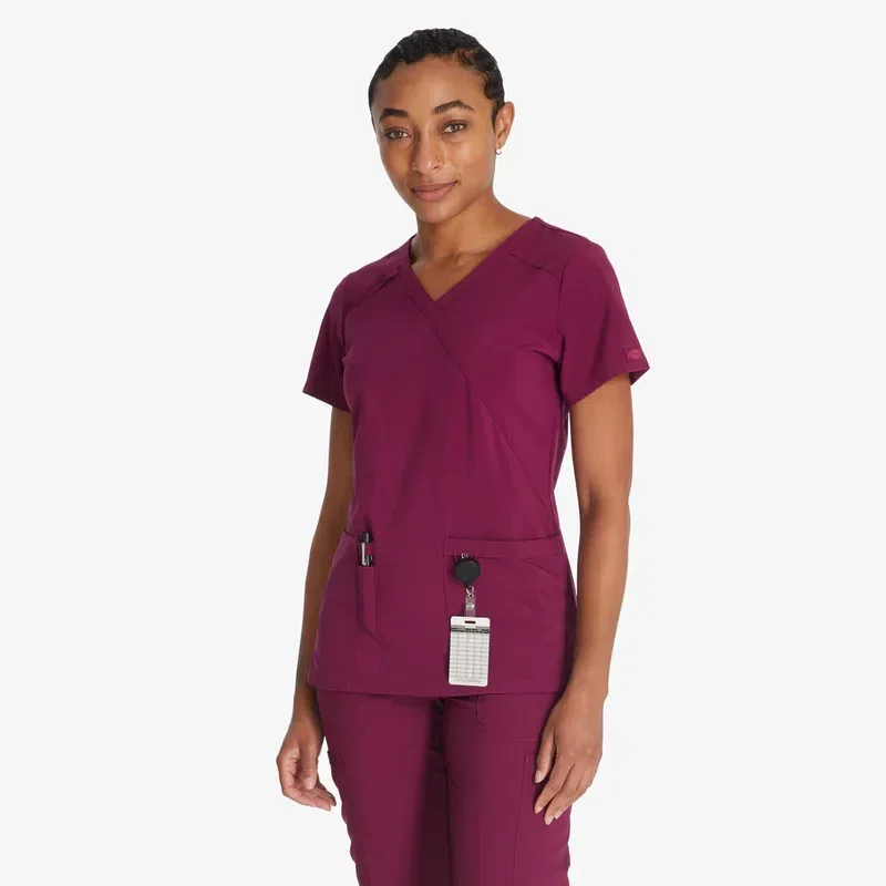 Women’s Eds Essentials Mock Wrap Scrub Top Women’s Eds Essentials Mock Wrap Scrub Top