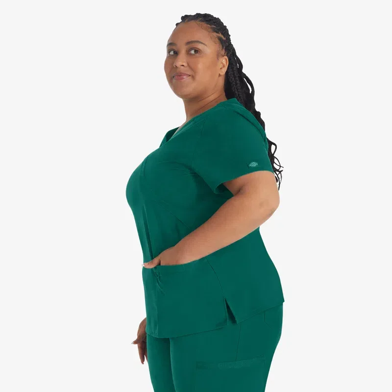 Women’s Eds Essentials Mock Wrap Scrub Top Women’s Eds Essentials Mock Wrap Scrub Top