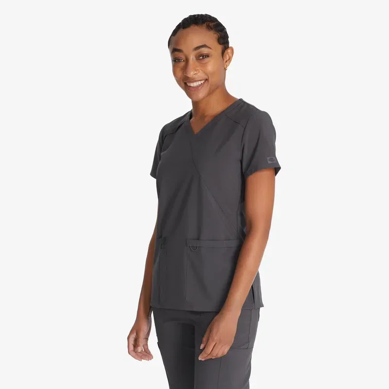 Women’s Eds Essentials Mock Wrap Scrub Top Women’s Eds Essentials Mock Wrap Scrub Top