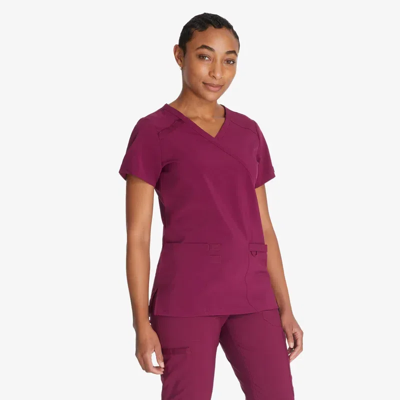 Women’s Eds Essentials Mock Wrap Scrub Top Women’s Eds Essentials Mock Wrap Scrub Top