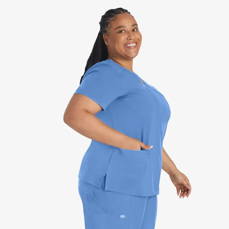 Women’s Eds Essentials Mock Wrap Scrub Top Women’s Eds Essentials Mock Wrap Scrub Top