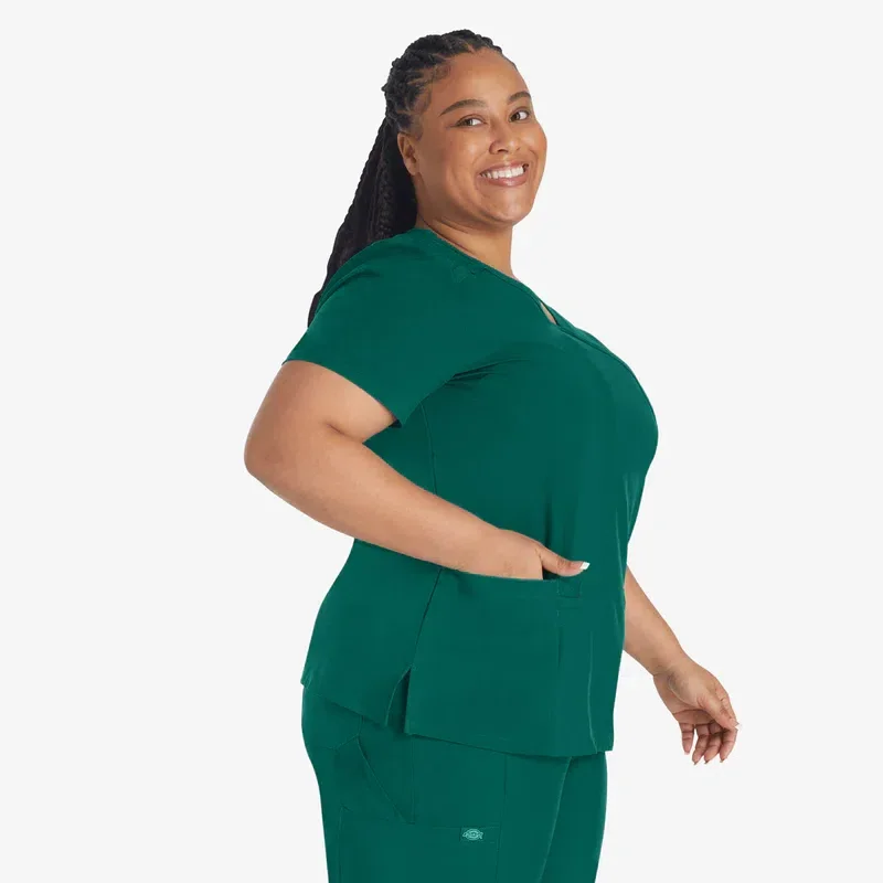 Women’s Eds Essentials Mock Wrap Scrub Top Women’s Eds Essentials Mock Wrap Scrub Top