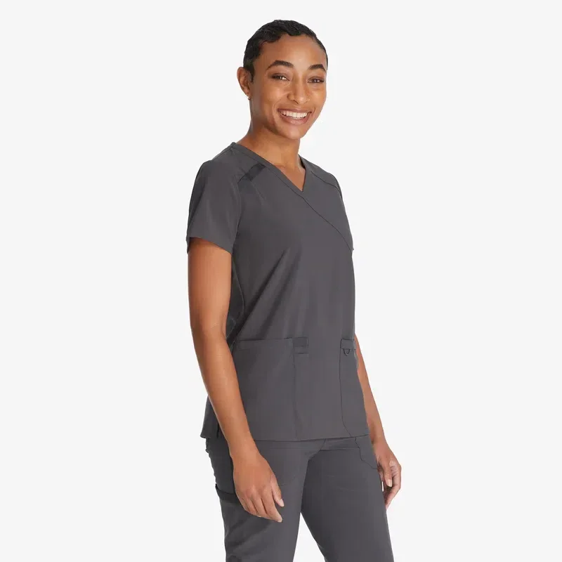 Women’s Eds Essentials Mock Wrap Scrub Top Women’s Eds Essentials Mock Wrap Scrub Top