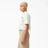 Women’s Embroidered Patch Cropped Work Shirt Women’s Embroidered Patch Cropped Work Shirt