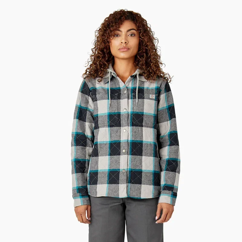 Women’s Flannel Hooded Shirt Jacket Women’s Flannel Hooded Shirt Jacket