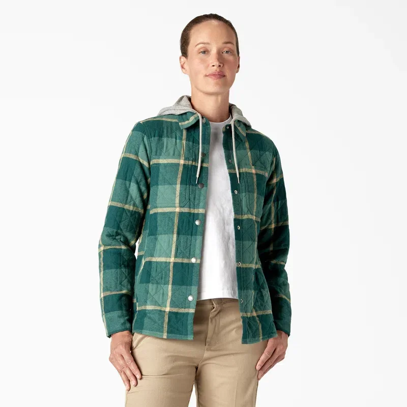 Women’s Flannel Hooded Shirt Jacket Women’s Flannel Hooded Shirt Jacket