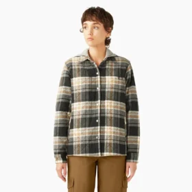 Women’s Flannel Hooded Shirt Jacket