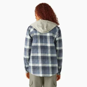 Women’s Flannel Hooded Shirt Jacket
