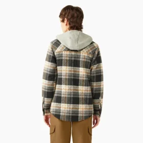 Women’s Flannel Hooded Shirt Jacket