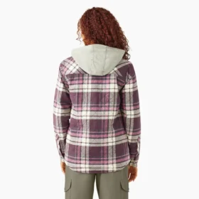 Women’s Flannel Hooded Shirt Jacket