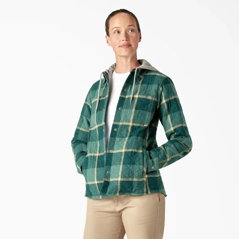 Women’s Flannel Hooded Shirt Jacket Women’s Flannel Hooded Shirt Jacket
