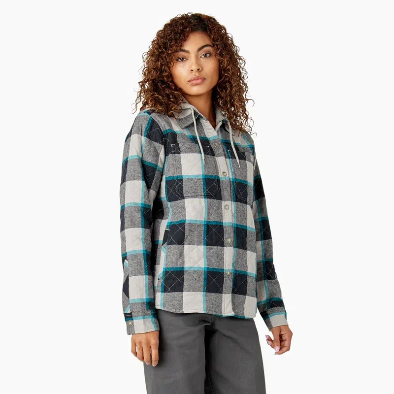 Women’s Flannel Hooded Shirt Jacket Women’s Flannel Hooded Shirt Jacket