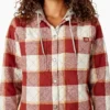 Women’s Flannel Hooded Shirt Jacket Women’s Flannel Hooded Shirt Jacket