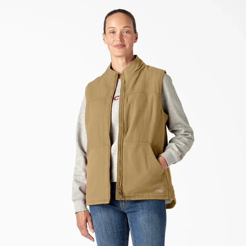 Women’s Fleece Lined Duck Canvas Vest Women’s Fleece Lined Duck Canvas Vest