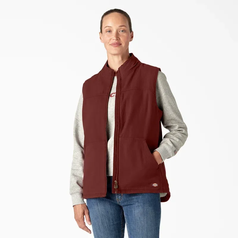 Women’s Fleece Lined Duck Canvas Vest Women’s Fleece Lined Duck Canvas Vest