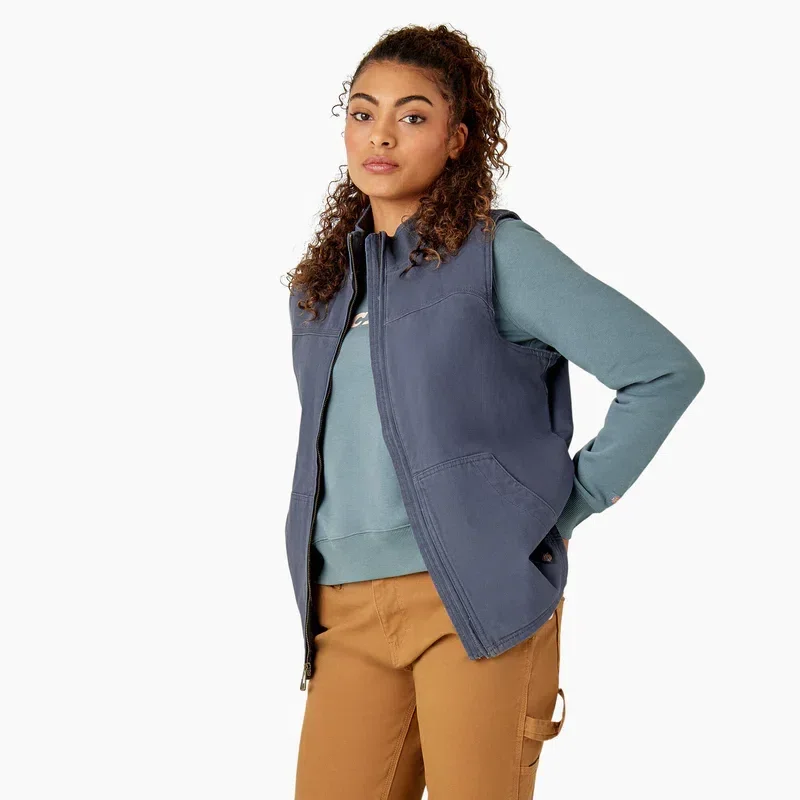 Women’s Fleece Lined Duck Canvas Vest Women’s Fleece Lined Duck Canvas Vest