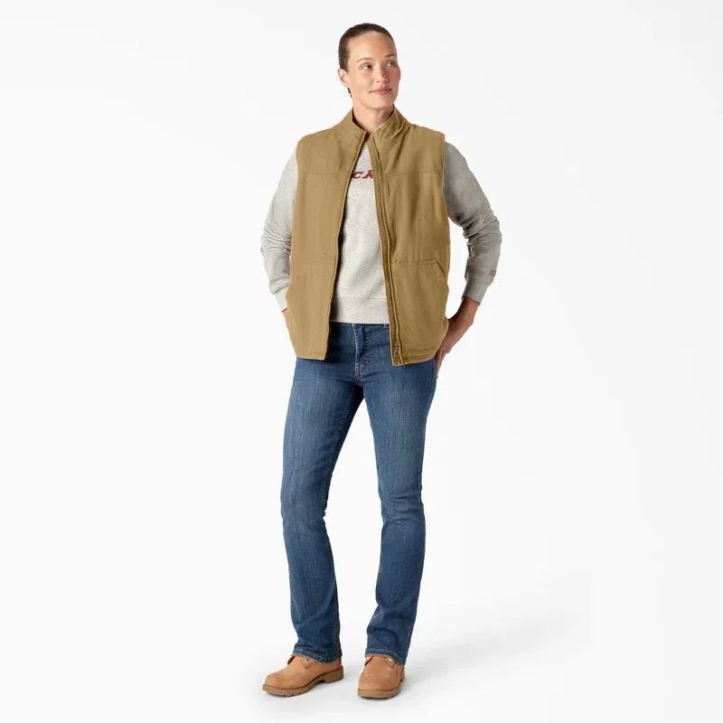 Women’s Fleece Lined Duck Canvas Vest Women’s Fleece Lined Duck Canvas Vest