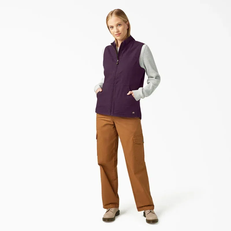 Women’s Fleece Lined Duck Canvas Vest Women’s Fleece Lined Duck Canvas Vest