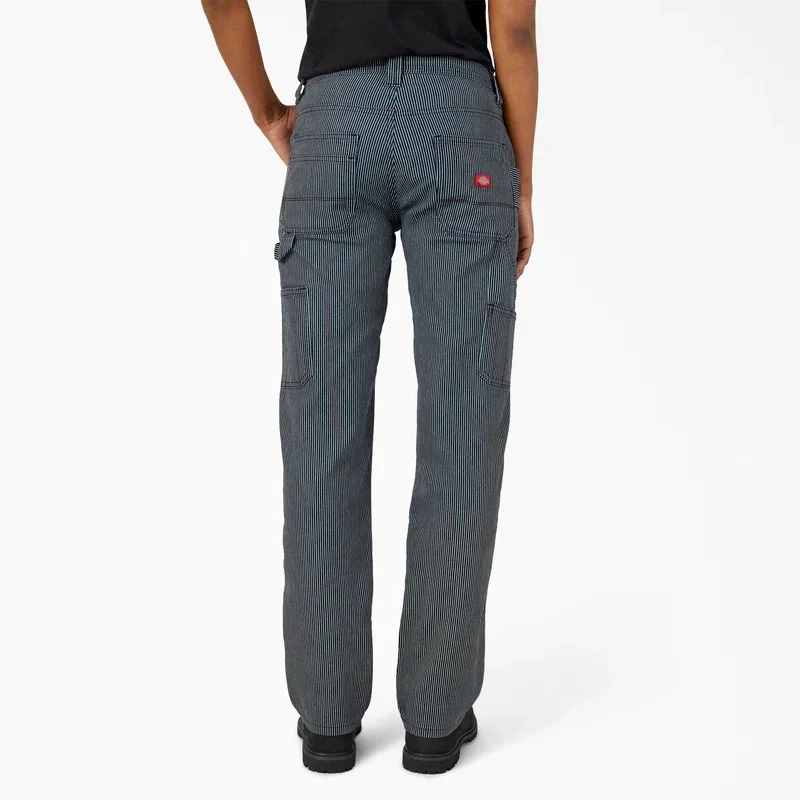 Women’s Flex Relaxed Fit Hickory Stripe Carpenter Pants Women’s Flex Relaxed Fit Hickory Stripe Carpenter Pants