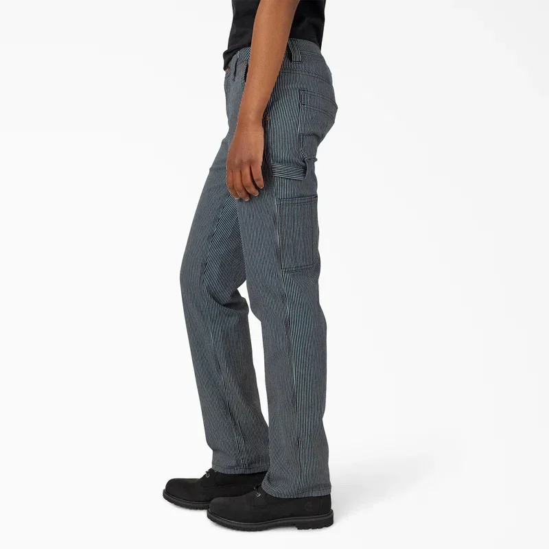 Women’s Flex Relaxed Fit Hickory Stripe Carpenter Pants Women’s Flex Relaxed Fit Hickory Stripe Carpenter Pants