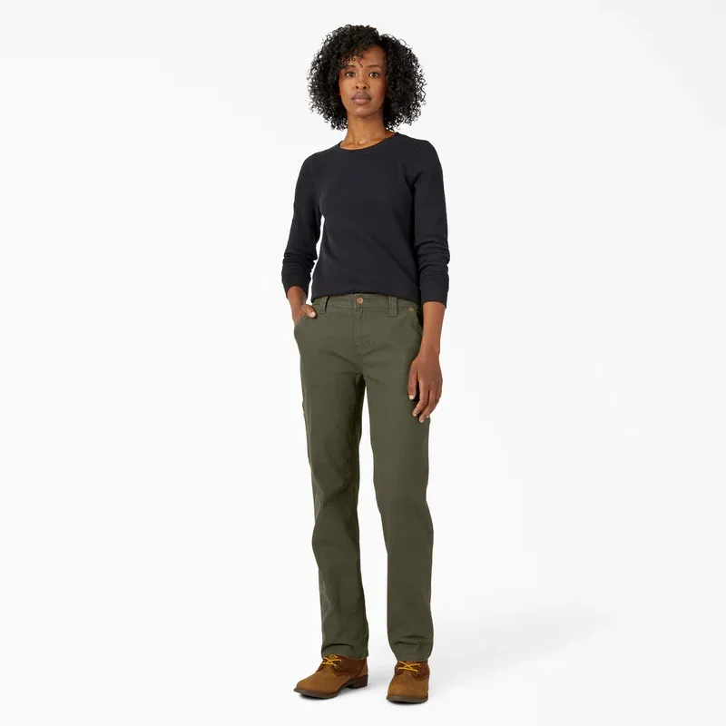 Women’s Flex Relaxed Straight Fit Duck Carpenter Pants Women’s Flex Relaxed Straight Fit Duck Carpenter Pants