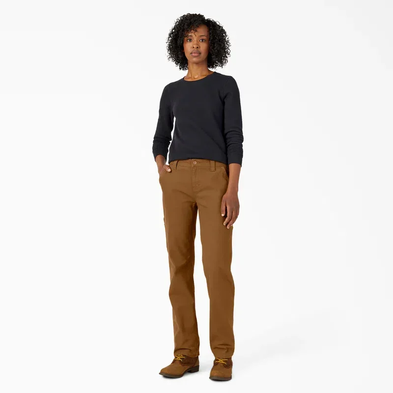 Women’s Flex Relaxed Straight Fit Duck Carpenter Pants Women’s Flex Relaxed Straight Fit Duck Carpenter Pants